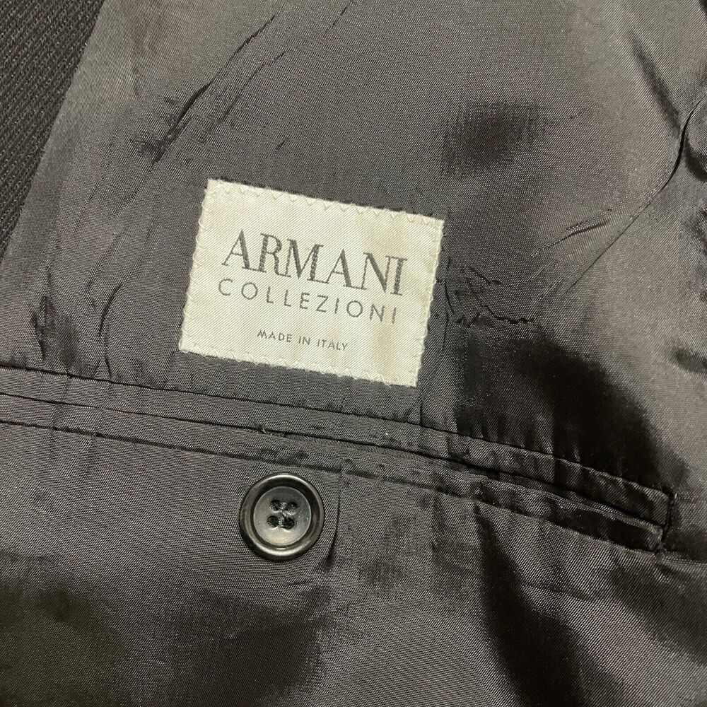 armani collezioni, Wool suit blazer Jacket, black, made in italy, Size 42/R - Picture 8 of 8